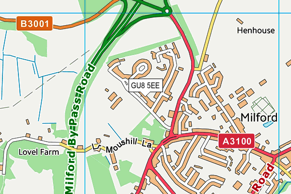 GU8 5EE map - OS VectorMap District (Ordnance Survey)