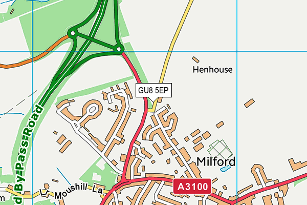 GU8 5EP map - OS VectorMap District (Ordnance Survey)