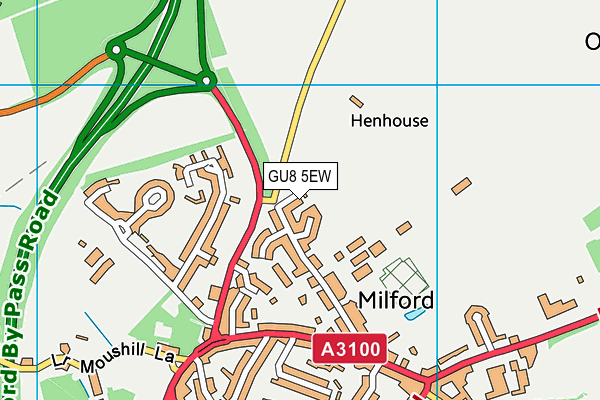 GU8 5EW map - OS VectorMap District (Ordnance Survey)