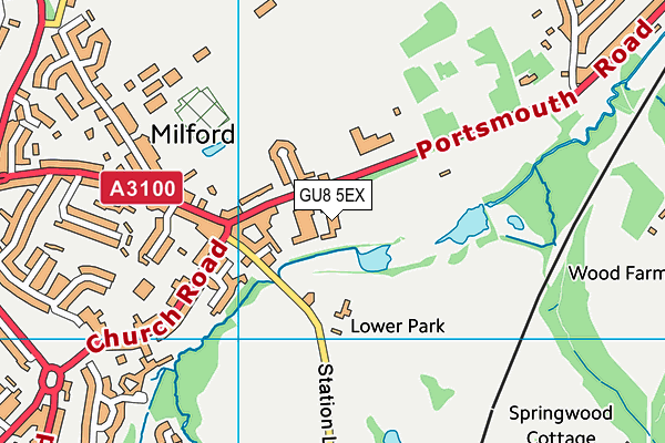 GU8 5EX map - OS VectorMap District (Ordnance Survey)