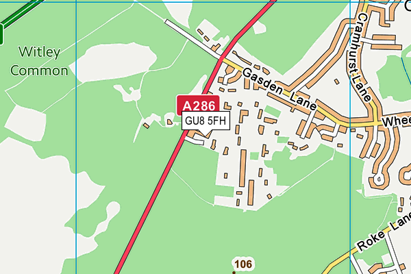 GU8 5FH map - OS VectorMap District (Ordnance Survey)