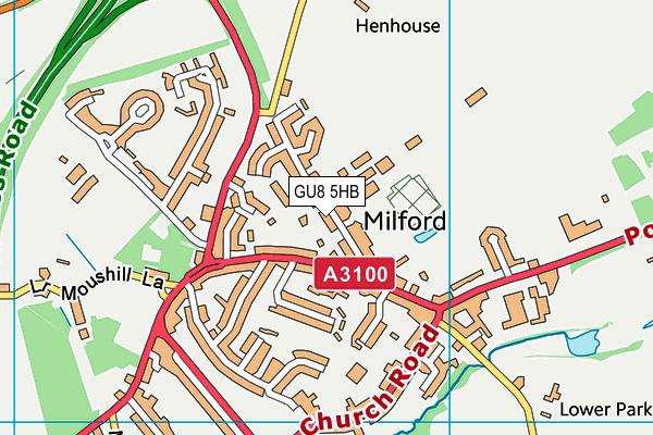 GU8 5HB map - OS VectorMap District (Ordnance Survey)