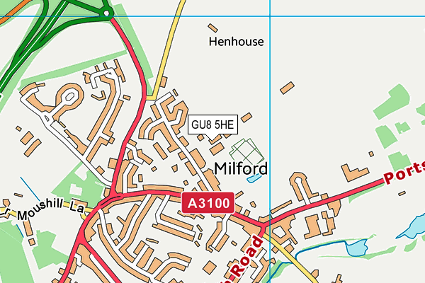 GU8 5HE map - OS VectorMap District (Ordnance Survey)