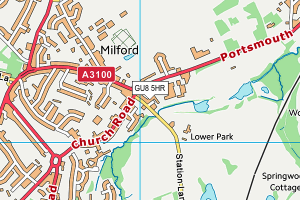 GU8 5HR map - OS VectorMap District (Ordnance Survey)