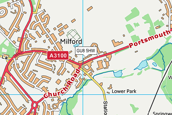 GU8 5HW map - OS VectorMap District (Ordnance Survey)