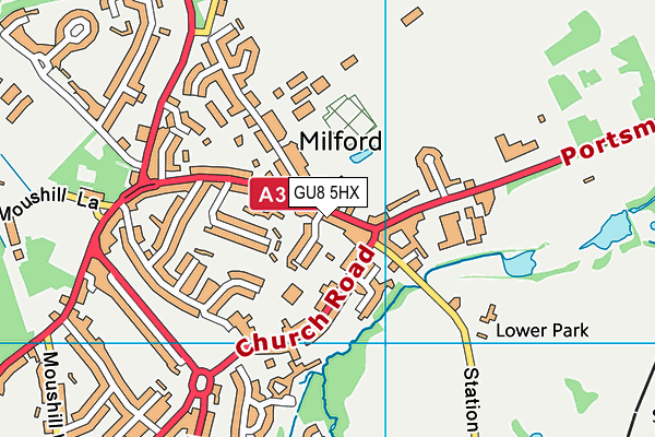 GU8 5HX map - OS VectorMap District (Ordnance Survey)