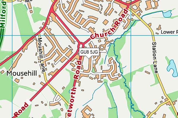 GU8 5JG map - OS VectorMap District (Ordnance Survey)