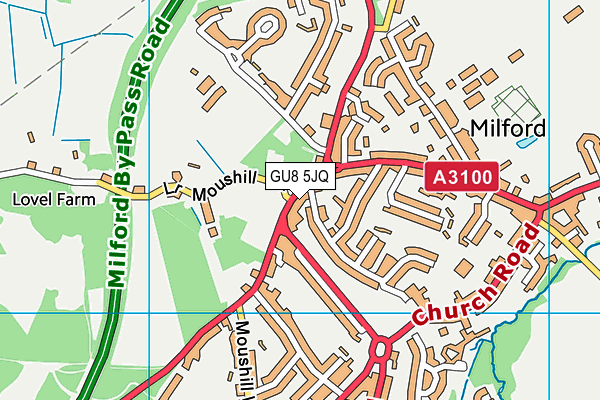 GU8 5JQ map - OS VectorMap District (Ordnance Survey)