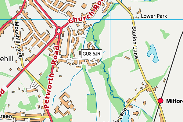 GU8 5JR map - OS VectorMap District (Ordnance Survey)