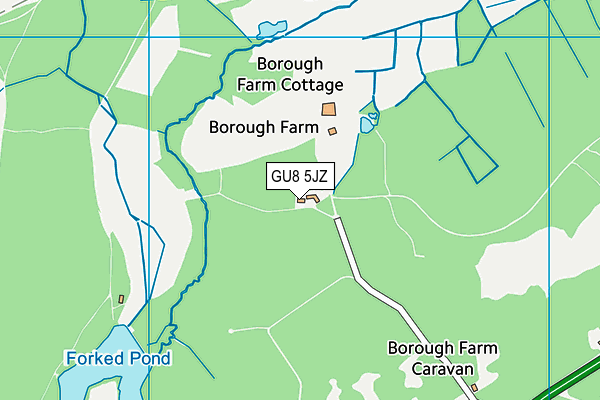 GU8 5JZ map - OS VectorMap District (Ordnance Survey)