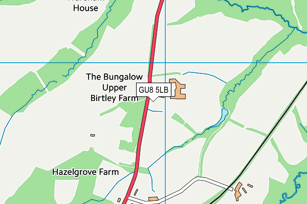 GU8 5LB map - OS VectorMap District (Ordnance Survey)