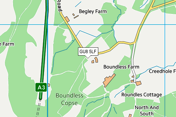 GU8 5LF map - OS VectorMap District (Ordnance Survey)