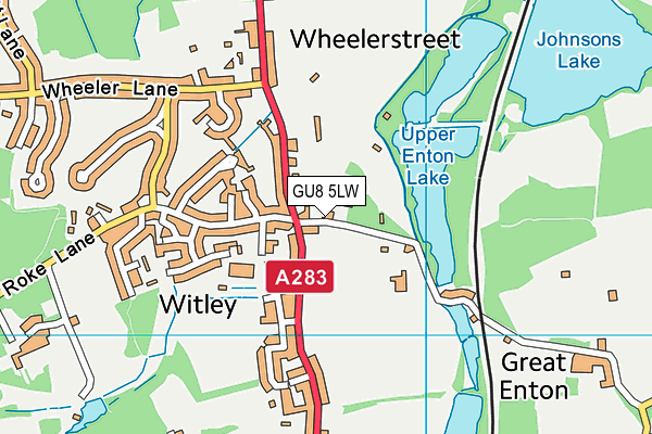 GU8 5LW map - OS VectorMap District (Ordnance Survey)