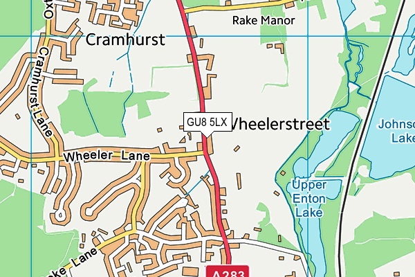 GU8 5LX map - OS VectorMap District (Ordnance Survey)