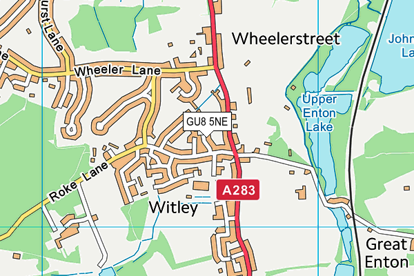 GU8 5NE map - OS VectorMap District (Ordnance Survey)