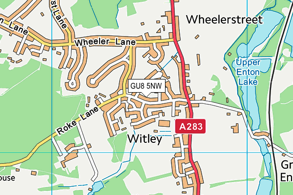 GU8 5NW map - OS VectorMap District (Ordnance Survey)