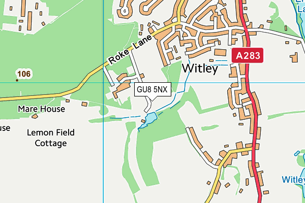 GU8 5NX map - OS VectorMap District (Ordnance Survey)