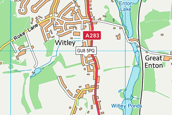 GU8 5PQ map - OS VectorMap District (Ordnance Survey)