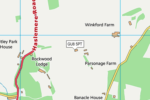 GU8 5PT map - OS VectorMap District (Ordnance Survey)