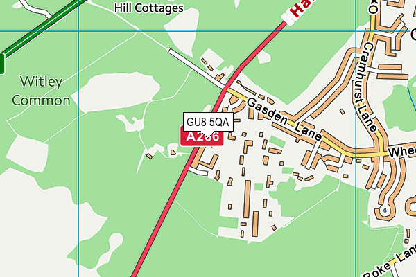 GU8 5QA map - OS VectorMap District (Ordnance Survey)