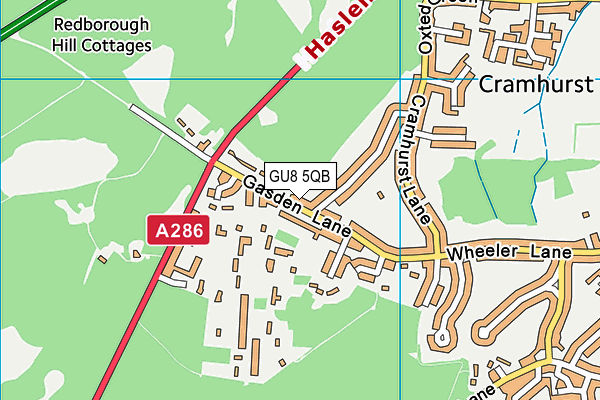 GU8 5QB map - OS VectorMap District (Ordnance Survey)