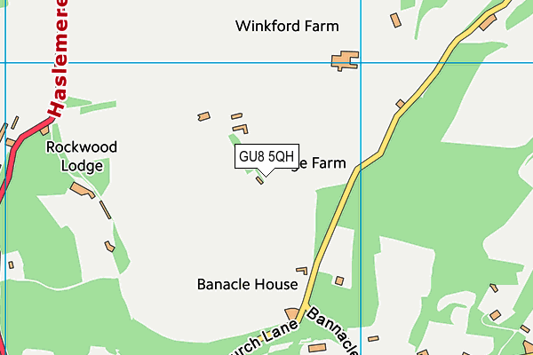 GU8 5QH map - OS VectorMap District (Ordnance Survey)