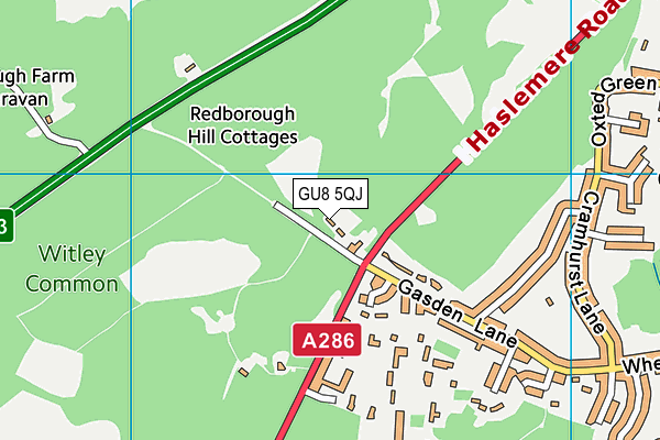 GU8 5QJ map - OS VectorMap District (Ordnance Survey)