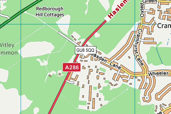 GU8 5QQ map - OS VectorMap District (Ordnance Survey)