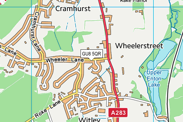 GU8 5QR map - OS VectorMap District (Ordnance Survey)