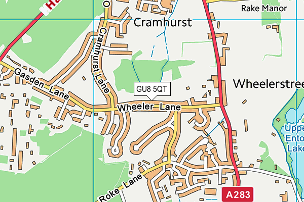 GU8 5QT map - OS VectorMap District (Ordnance Survey)