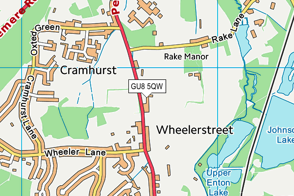 GU8 5QW map - OS VectorMap District (Ordnance Survey)