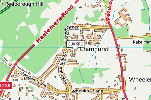 GU8 5RG map - OS VectorMap District (Ordnance Survey)