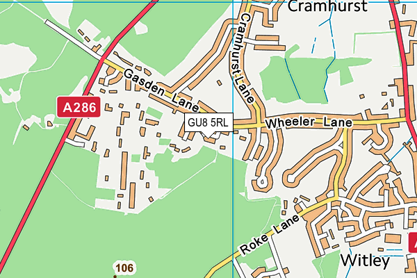 GU8 5RL map - OS VectorMap District (Ordnance Survey)