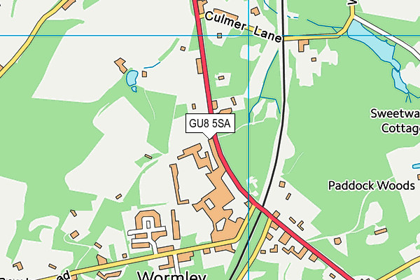 GU8 5SA map - OS VectorMap District (Ordnance Survey)