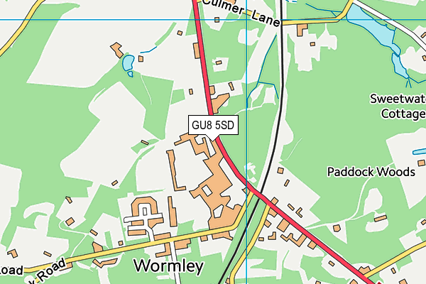 GU8 5SD map - OS VectorMap District (Ordnance Survey)