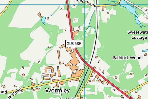 GU8 5SE map - OS VectorMap District (Ordnance Survey)