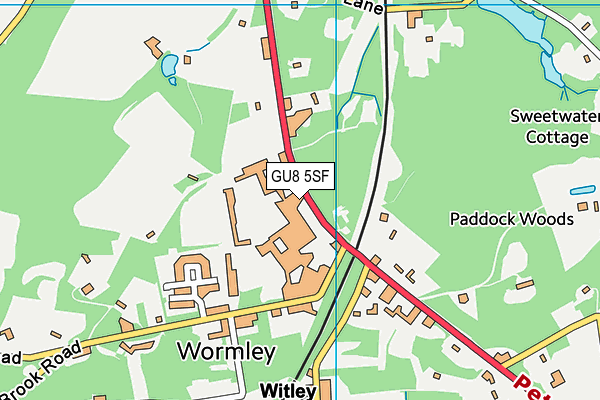 GU8 5SF map - OS VectorMap District (Ordnance Survey)