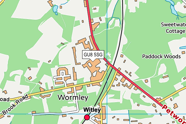 King Edward's School (Wormley) map (GU8 5SG) - OS VectorMap District (Ordnance Survey)