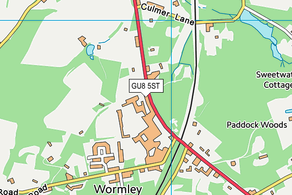 GU8 5ST map - OS VectorMap District (Ordnance Survey)