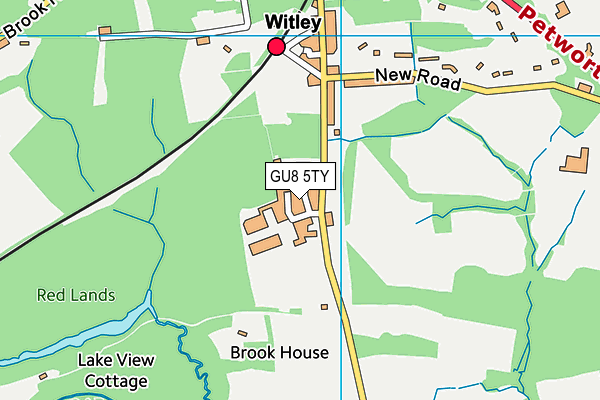 GU8 5TY map - OS VectorMap District (Ordnance Survey)