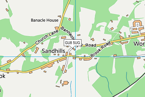 GU8 5UG map - OS VectorMap District (Ordnance Survey)