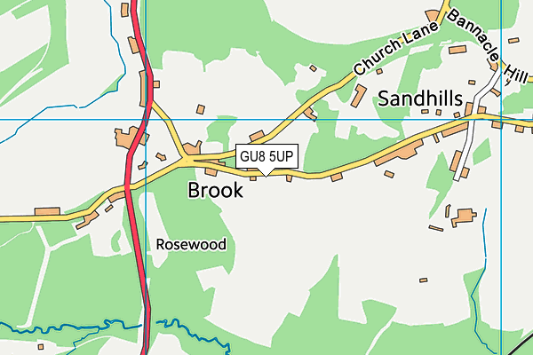 GU8 5UP map - OS VectorMap District (Ordnance Survey)