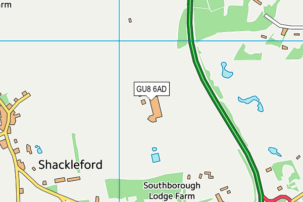 GU8 6AD map - OS VectorMap District (Ordnance Survey)