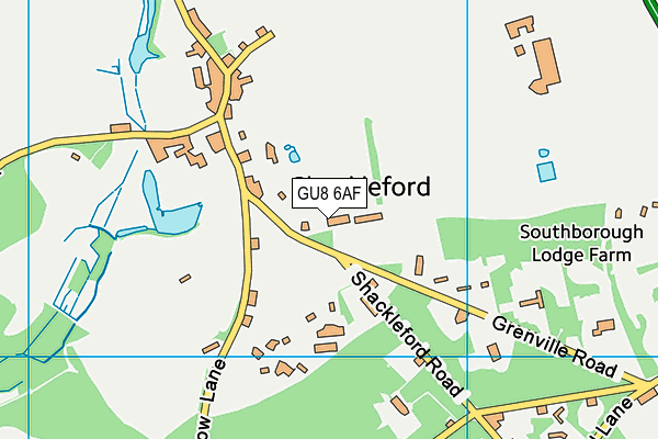 GU8 6AF map - OS VectorMap District (Ordnance Survey)