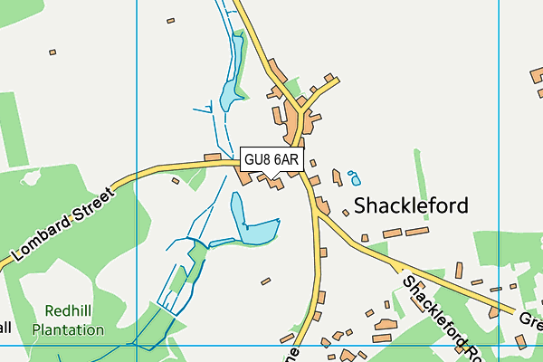 GU8 6AR map - OS VectorMap District (Ordnance Survey)