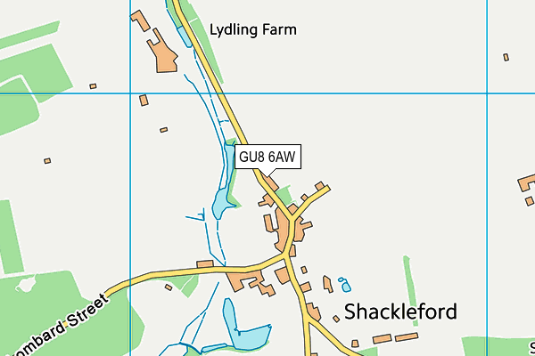 GU8 6AW map - OS VectorMap District (Ordnance Survey)