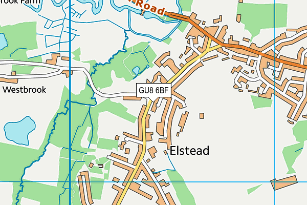 GU8 6BF map - OS VectorMap District (Ordnance Survey)