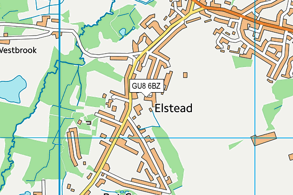 GU8 6BZ map - OS VectorMap District (Ordnance Survey)