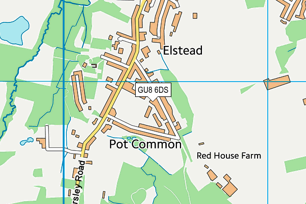 GU8 6DS map - OS VectorMap District (Ordnance Survey)