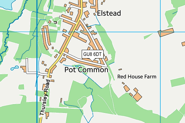 GU8 6DT map - OS VectorMap District (Ordnance Survey)
